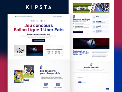 KIPSTA x SportEasy - Landing page branding cro design kipsta landing page sport sporteasy ui website