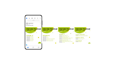 Facebook posts brand design facebook festival graphic design post posts schedule social typography