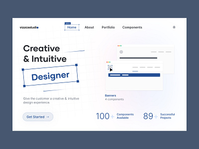 Designer Studio Landing Page design dribble landingpage studio web ui ux web webapp webdesign webdevelopment