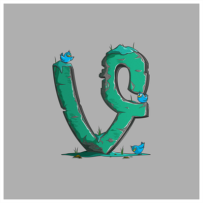 Vine Revival? adobe illustrator branding design elon musk graphic design illustration logo vector vector art vine wacom