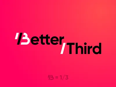 Better Third Logo better branding clever fraction identity logo mark smart third