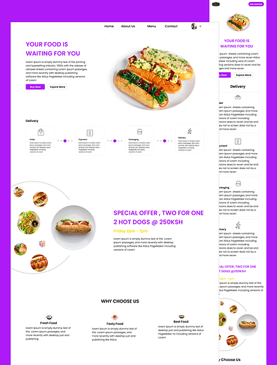 Restaurant landing page