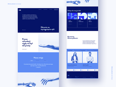 Zdrowo polecam webiste blue design branding design figma graphic illustrator interface logo medical minimal mono polecam prototype ui ux vector web design website www zdrowo