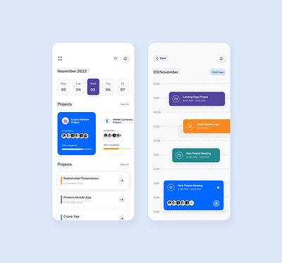 Project Management App app design project management ux