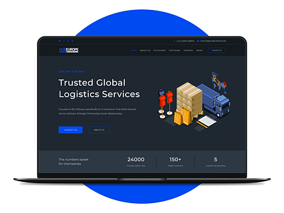 Logistics Web Design (UX/UI) branding delivery delivery website ecommerce graphic design landing page logistics logistics landing page logistics website shipping transportation ui ux web design website design