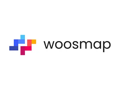 Woosmap logo branding colored logo map woosmap
