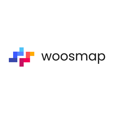 Woosmap logo branding colored logo map woosmap