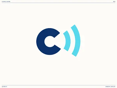 Capital C science centre brand branding c capital c centre logo logotype science centre sea centre sonar waves