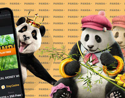 Panda slot design branding graphic design