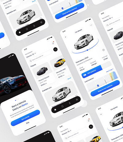 rentx 3d animation branding car care co ordination ehr facesheet graphic design motion graphics patient engagement rental ui