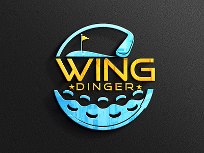WING DINGER LOGO DESIGN business logo creative logo food logo design graphic design illustration simple logo vector