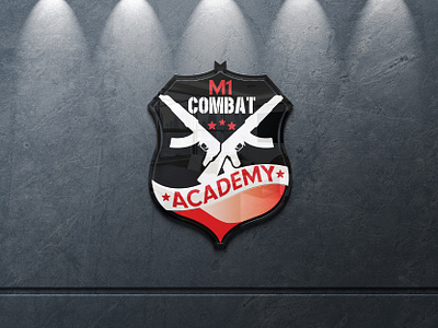 M1 COMBAT ACADEMY LOGO DESIGN creative logo modern design vector