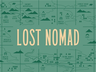 Map Concept for Lost Nomad grid lost nomad map topography type