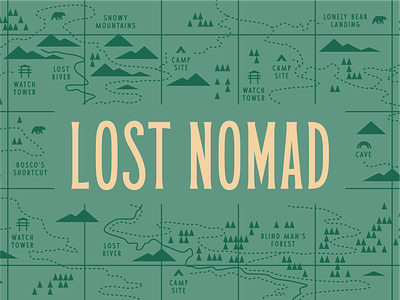 Map Concept for Lost Nomad grid lost nomad map topography type