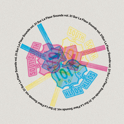Sur La Fleur Sounds vol. 31 album art cover art design graphic design music typography visualdesign
