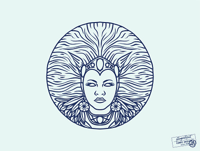 Freyja branding character character design creature folklore goddess hair halloween illustration illustrator logo logo design mascot mythology nordic norse pagan viking vintage woman
