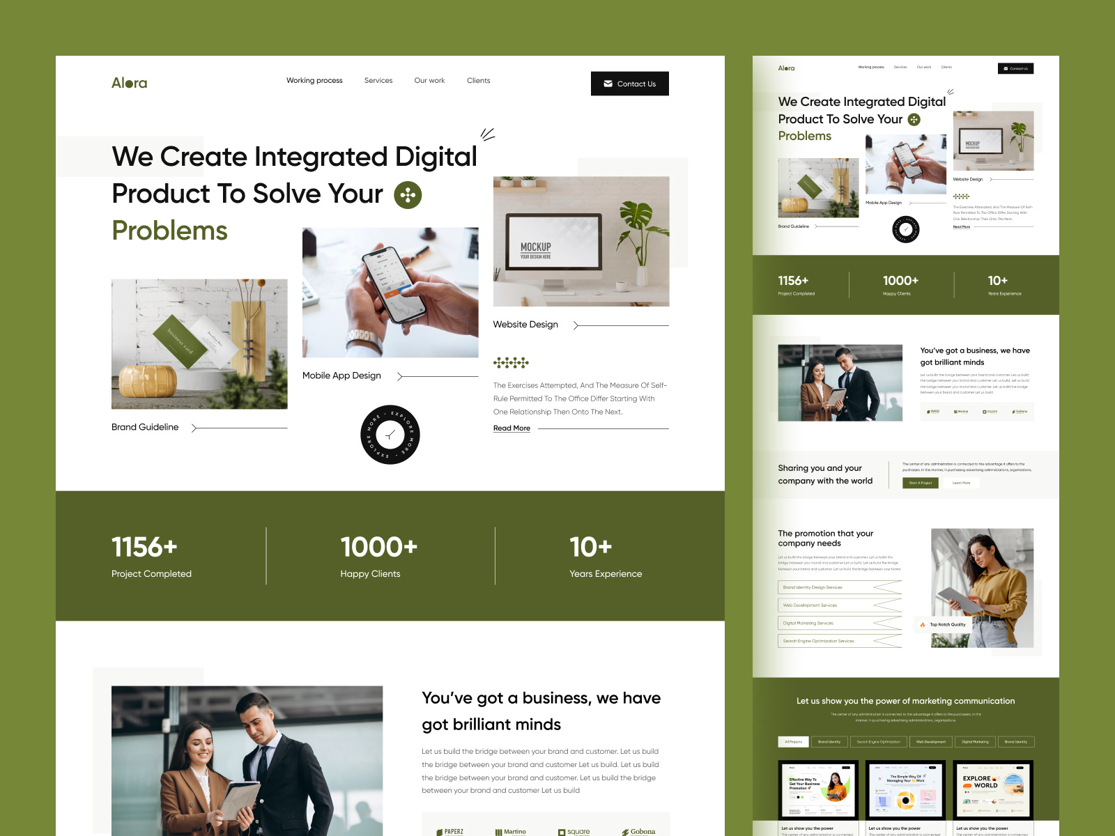 Example of Agency Website Design
