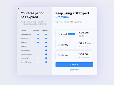 Pricing Page animation app apple form macos mobile payment pricing ui uiux ux