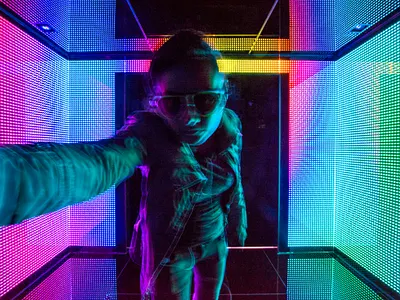 Bentley Bay Penthouse LED Elevator crestron design led madrix photography real estate ui