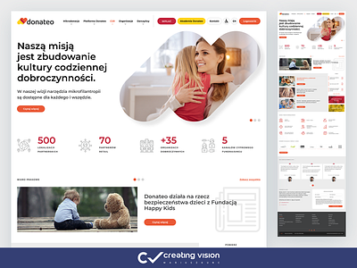 Donateo / platforma / UI/UX design donateo fundacja mariuszkunc platforma płatności ui ui design uiux ux webdesign