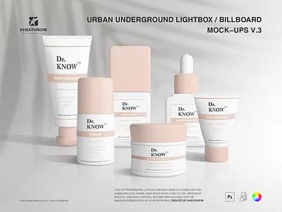 NATURAL COSMETIC PACKAGING MOCK-UPS V.7 beauty branding envato kheathrow nature psd