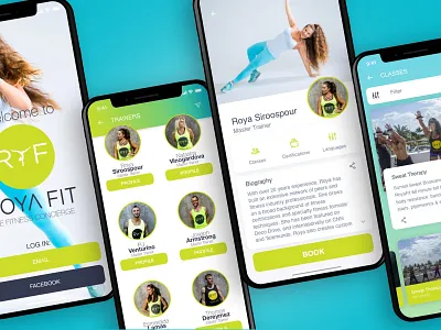 Fitness Concierge App branding design fitness logo mobile app ui