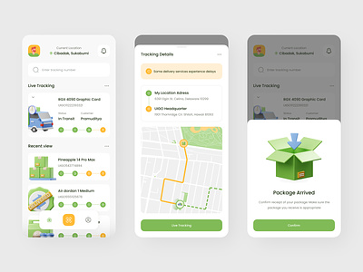 Package Tracker Mobile App 3d 3d icon 3d illustration clean delivery delivery 3d minimal mobile app package shipping track tracking tracking app ui ux