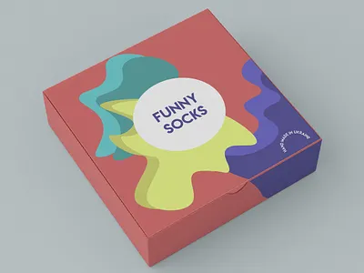 packing box for socks branding graphic design logo ui