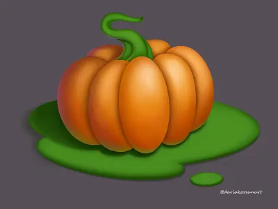 Magic Pumpkin. Casual game item. 2d 2dart 2dartist 3d branding conceptart design gamedesign gamedev gameitem icon illustration logo props pumpkin render ui