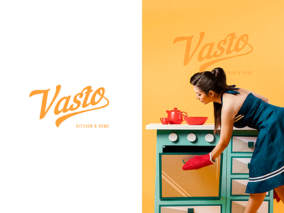 Vasto | Logo design brand branding design home kitchen logo shop typography