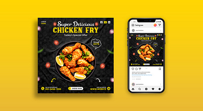 Food Instagram Banner | Social Media Banner | Facebook Ads ads banner design chicken chicken ad chicken post discount post facebook ads facebook cover facebook post fast food instagram banner instagram post poster restaurant restaurant food menu restaurant post social media ads social media design social media post web