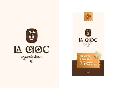 La Choc - Premium Vegan Chocolates abstract brand identity cacao choco chocolate chocolate logo chocolate packaging cocoa letter letters logo logo design luxury modern premium vegan vegan branding vegan chocolate vegan logo vegan packaging