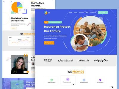 Life Insurance Website design graphic design kit landing page life insurance website ui uxui