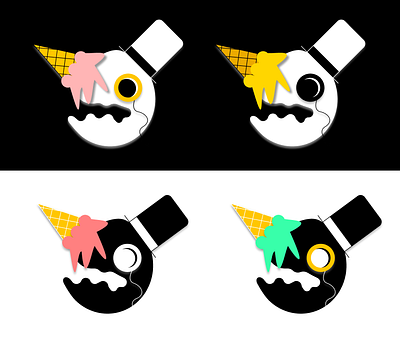 Dead Snob Ice Cream variations figma graphic design illustration logo vector