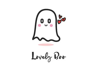 Boo art boo branding calm casper company cute design ghost graphic design halloween illustration kids logo love smile ui ux vector white
