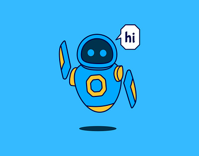 Flying robot cartoon illustration cartoon illustration cartoon style icon icon design icon illustration mascot mascot icon robot robot cartoon robot design robot illustration robot mascot