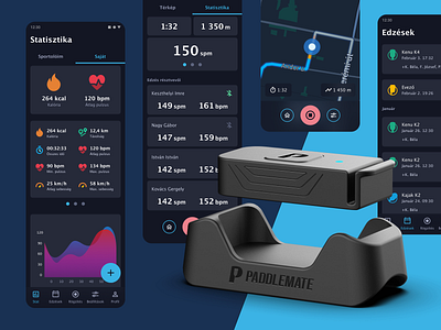 Paddlemate mobile app app darkmode interface mobile paddle sport ui watersport