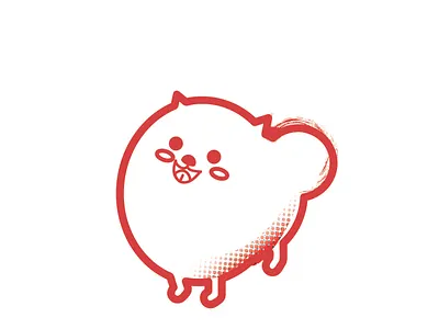 A Pomeranian puppy! character dog fun illustration logo vector