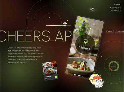 Cheers App [2] 🍸 design food illustration mobile app restaurant ui ux