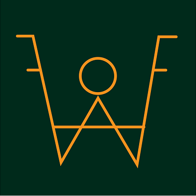 WAF Lettermark | Logo Design brand identity branding bright design digital art freelancer graphic design green illustration illustrator letter lettermark logo logo design yellow