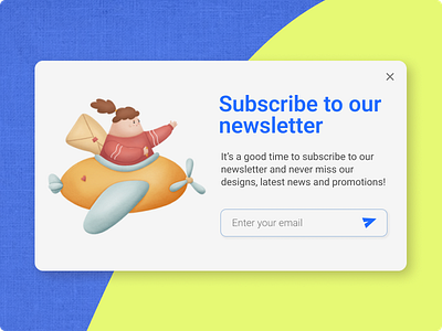 #DailyUI Day 26 - Subscribe adobexd app design figma graphic design illustration popup sketch ui ux vector