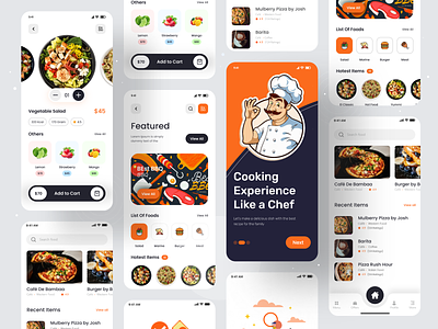 Food Recipe & Ingredients Concept app development app uiux cooking delivery app food and drink food app food chef food delivery app grocery store app mobile app product design app restaurant app