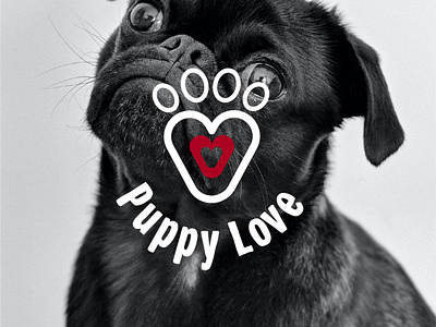 Puppy Love Logo Design & Icons animal animals care dog doggie heart hearts icon logo love paw paw print pawprint paws pet pets puppies puppy vet veterinarian