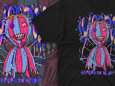 Evil Vodoo dols design digital art illustration t shirt design vector vodoo dolls