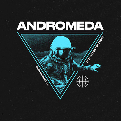 Andromeda astronaut design graphic graphic design moon space