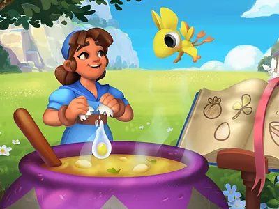 Everdale animated ad pitch illustration cartoon character digital painting games illustration