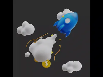 3D - Finance Icon 3d 3d animation 3dicon animation blender finance finance icon icon icon 3d icon pack motion graphics render