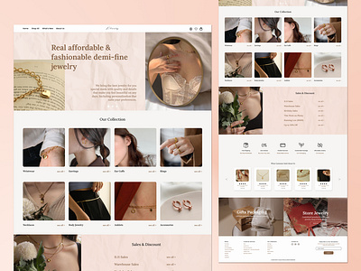 Plenty - Jewelry Online Store accessories branding design ecommerce figma jewellery jewelry jewelry store landing pages minimal shopping ui uiux webdesign websites