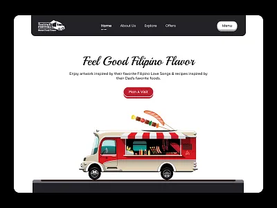Food Truck Landing Page burger food landing landing page menu pizza truck ui ux web web page website
