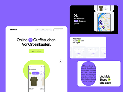 BLVRD Rebranding UI Map Concept | Fashion App Landing Page app download app landing page clean cloth app clothing landingpage design fashion app icons landing page minimal purple shop app typography ui ui design ux ux design web web design website